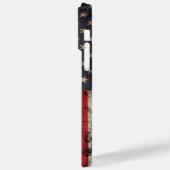 Coques Case-Mate iPhone American Flag on old Wood Grain (Verso / Gauche)