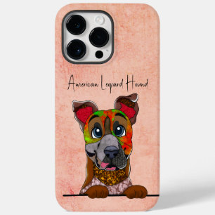 Coque Pour Pour iPhone 14 Pro Max American Leopard Hound, visage laid