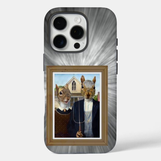 Coques Case-Mate iPhone American Squirrel Gothic - drôle (Verso)