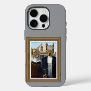 Coques iPhone 16 Pro American Squirrel Gothic - drôle