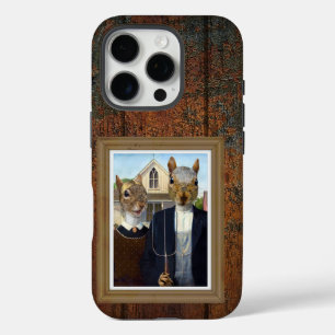 Coques iPhone 16 Pro American Squirrel Gothic - drôle