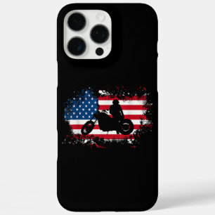 Coques iPhone 16 Pro Max American US Flag Motorcycle Funny Sport Lover
