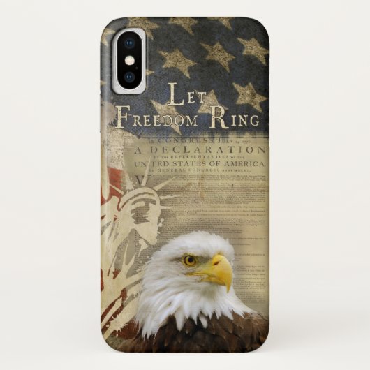 Coques Case-Mate iPhone Americana laissez le drapeau d'Eagle chauve (Dos)