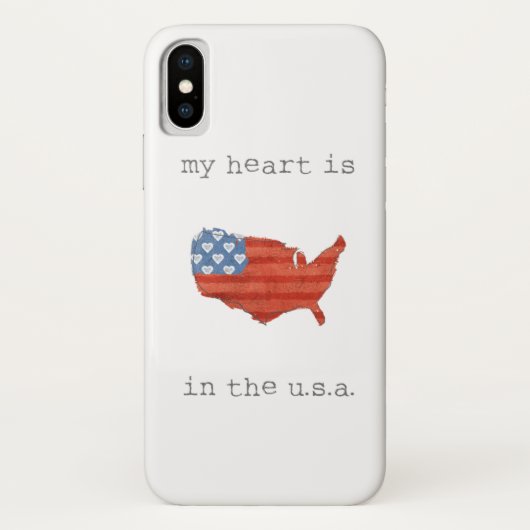 Coques Case-Mate iPhone | americana mon coeur est dans la carte des (Dos)