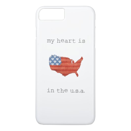 Coques Case-Mate iPhone | americana mon coeur est dans la carte des (Dos)