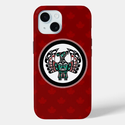 Coques Case-Mate iPhone Amérindien Noir Haida Thunderbird (Verso)