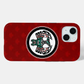 Coques Case-Mate iPhone Amérindien Noir Haida Thunderbird (Verso (horizontal))