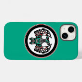 Coques Case-Mate iPhone Amérindien rouge noir Vecteur Art Thunderbird (Verso (horizontal))