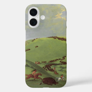 Coques iPhone 16 Amérindiens d'époque, Buffalo Chase par Catlin