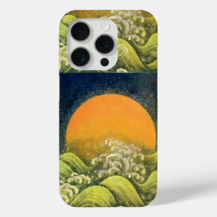 Coque iPhone 15 Pro AMETERASU, SOLEIL GODDESS Jaune Vert Noir