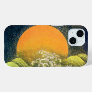 Coque Pour iPhone 15 AMETERASU, SUN GODDESS jaune vert noir