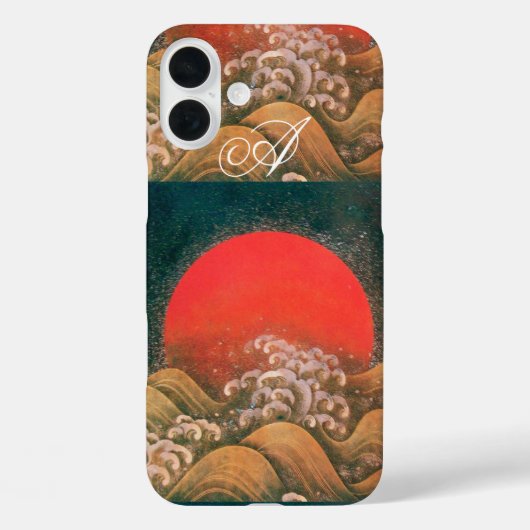 Coques Case-Mate iPhone AMETERASU, SUN GODDESS rouge brun noir (Verso)