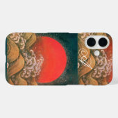 Coques Case-Mate iPhone AMETERASU, SUN GODDESS rouge brun noir (Verso (horizontal))