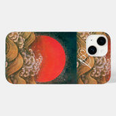 Coques Case-Mate iPhone AMETERASU, SUN GODDESS rouge brun noir (Verso (horizontal))