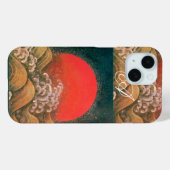 Coques Case-Mate iPhone AMETERASU, SUN GODDESS rouge brun noir (Verso (horizontal))