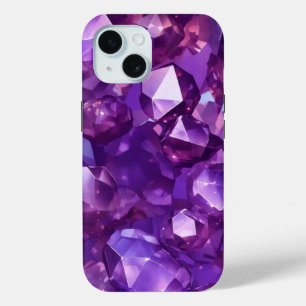 Coque Pour iPhone 15 Amethyst Aura Élégance cristalline