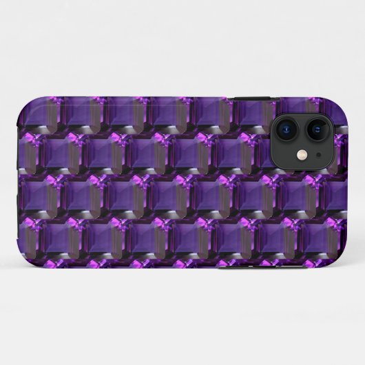 Coques Case-Mate iPhone Amethyst Gemstone Purple (Dos (Horizontal))