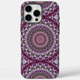 Coques iPhone 16 Pro Max Amethyst Pink Kaleidoscope Mandala Motif