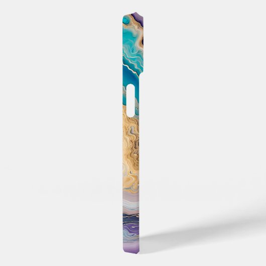 Coques Case-Mate iPhone Améthyste et Turquoise Abstrait (Verso / Droite)