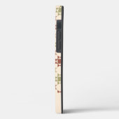 Coques Case-Mate iPhone Amish Quilt Print Cream, Brown Personnalisé (Verso / Gauche)