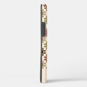 Coques Case-Mate iPhone Amish Quilt Print Cream, Brown Personnalisé (Verso / Droite)
