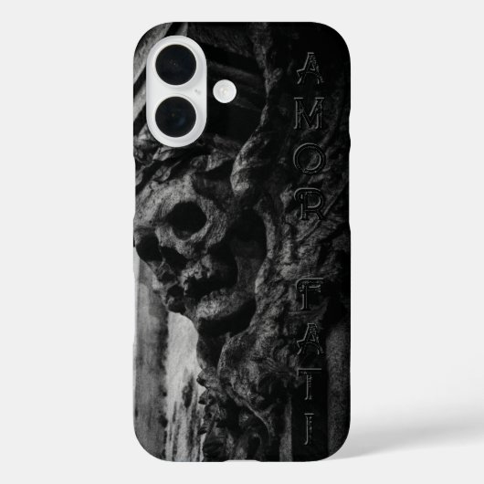 Coques Case-Mate iPhone Amor Fati Stone Ailes Crâne (Verso)
