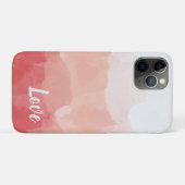 Coques Case-Mate iPhone Amour à l'aquarelle rose (Dos (Horizontal))