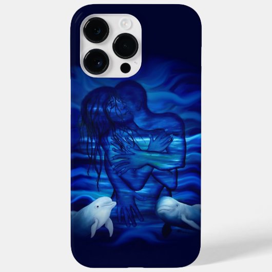 Coques Case-Mate iPhone Amour, acte de passion - paire avec paire de dauph (Verso)