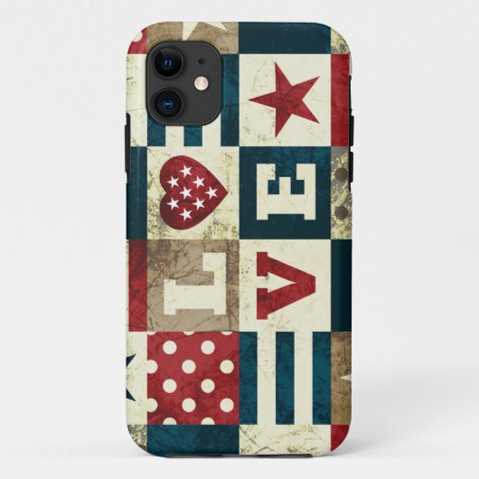 Coques Case-Mate iPhone Amour Amérique patriotique (Dos)