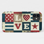 Coques Case-Mate iPhone Amour Amérique patriotique (Dos (Horizontal))