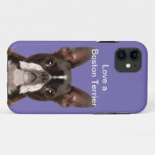 Coques Case-Mate iPhone Amour Amoureux à Boston Terrier (Dos (Horizontal))