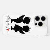 Coques Case-Mate iPhone Amour Ange – Conception de Couple d'Anges Mignons (Verso (horizontal))
