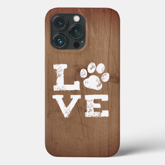 Coques Case-Mate iPhone AMOUR avec Empreinte de patte de chien (Verso)