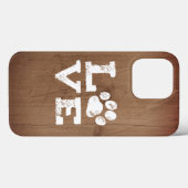 Coques Case-Mate iPhone AMOUR avec Empreinte de patte de chien (Verso (horizontal))