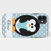 Coques Case-Mate iPhone Amour bleu de pingouin (Dos (Horizontal))