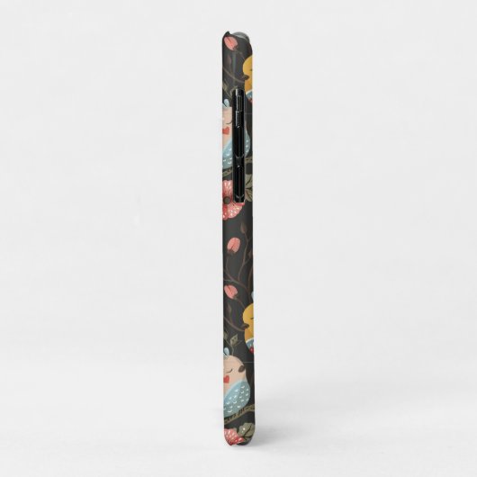 Coques Case-Mate iPhone Amour Boho Birds Plan Floral (Dos/Gauche)