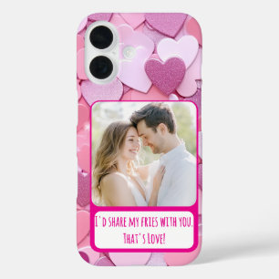 Coques iPhone 16 Amour Coeur Confetti Partager Mes Fries