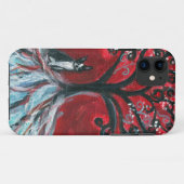 Coques Case-Mate iPhone Amour d'arbre de Boston Terrier (Dos (Horizontal))