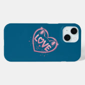 Coques Case-Mate iPhone Amour de chat scintillant (Verso (horizontal))