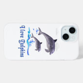 Coques Case-Mate iPhone Amour de dauphin (Verso (horizontal))
