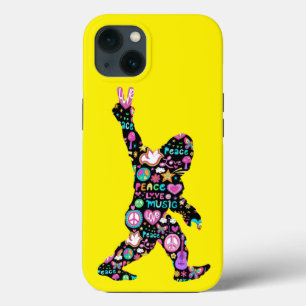 Case-Mate iPhone Case Amour de la paix Bigfoot Hippie Drôle Amateur de B