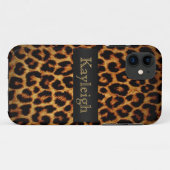Coques Case-Mate iPhone Amour de léopard personnalisé (Dos (Horizontal))