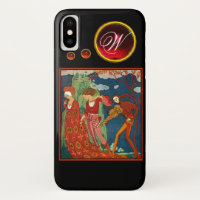 AMOUR, DÉSIR ET MORT GEM ROUGE MONOGRAM PIERRE