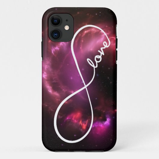 Coques Case-Mate iPhone amour d'infini - nébuleuse rose (Dos)