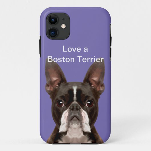 Coques Case-Mate iPhone Amour drôle d'un Boston Terrier (Dos)