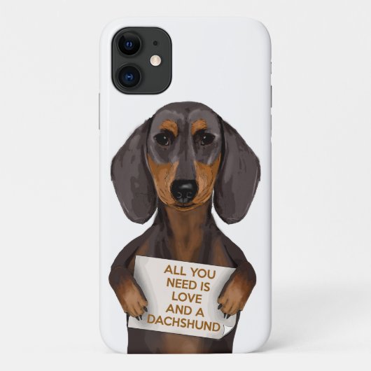 Coques Case-Mate iPhone Amour et Dachshund (Dos)