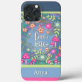 Coques Case-Mate iPhone Amour moderne Big Pastel Floral Dragonfly Custom (Verso)