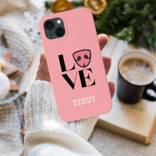 Case-Mate iPhone Case Amour personnalisé avec nez de chien mignon, rose