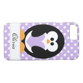 Coques Case-Mate iPhone Amour pourpre de pingouin (Dos (Horizontal))