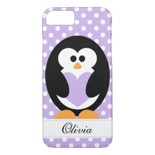 Coque iPhone 8/7 Amour pourpre de pingouin